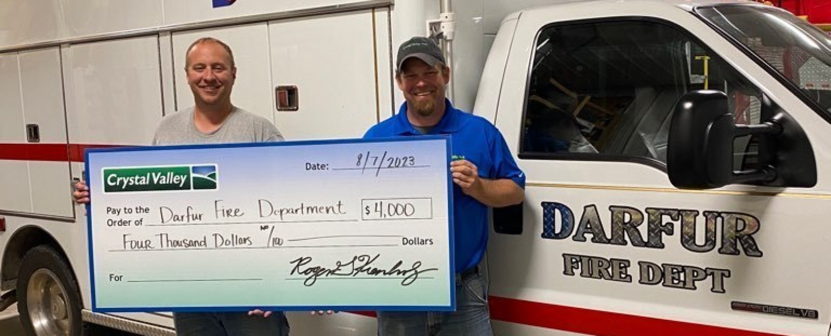 Crystal Valley and Darfur Fire Depeartment